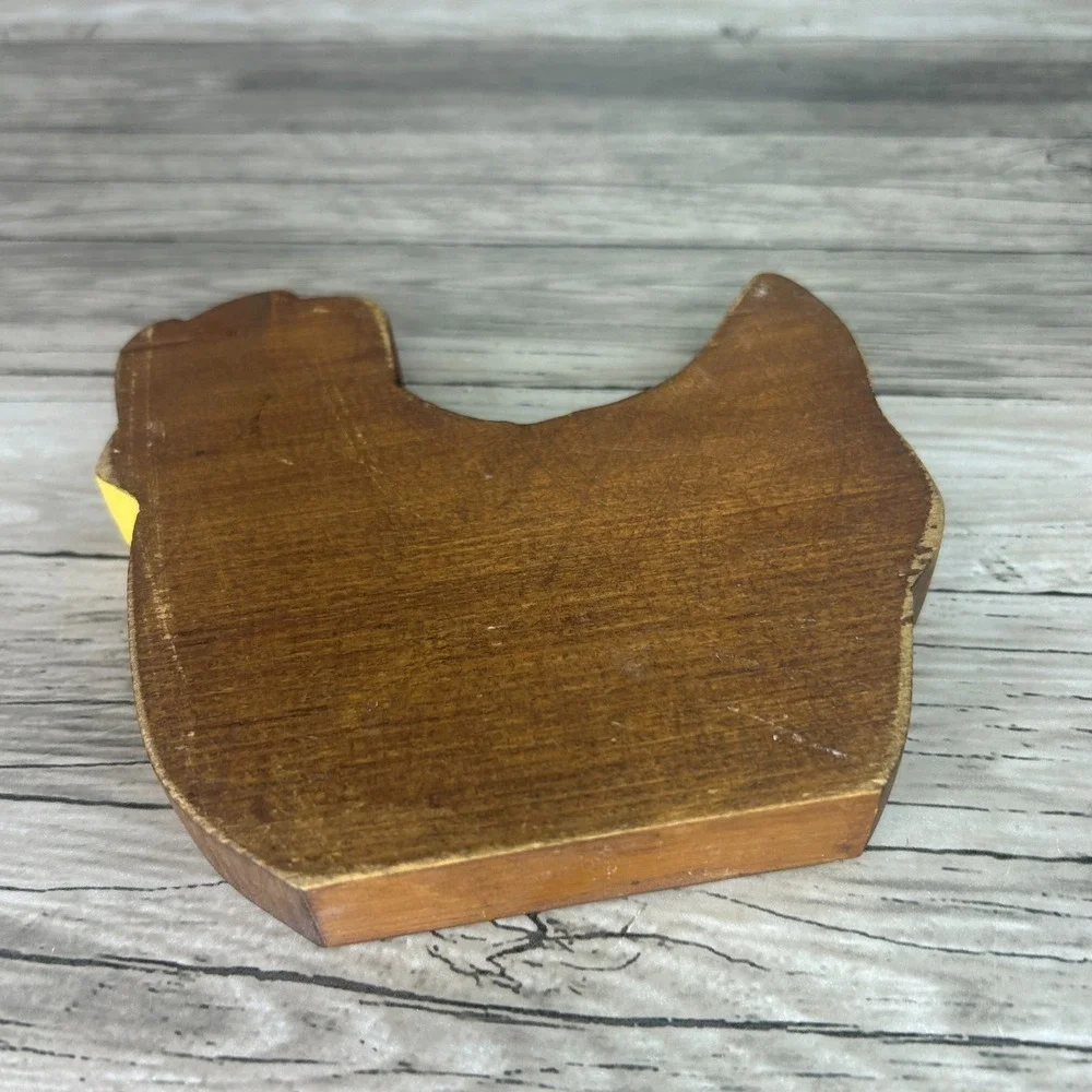Folk Art Wooden Chicken Hen Hand painted Shelf Sitter Rustic Country Cottage